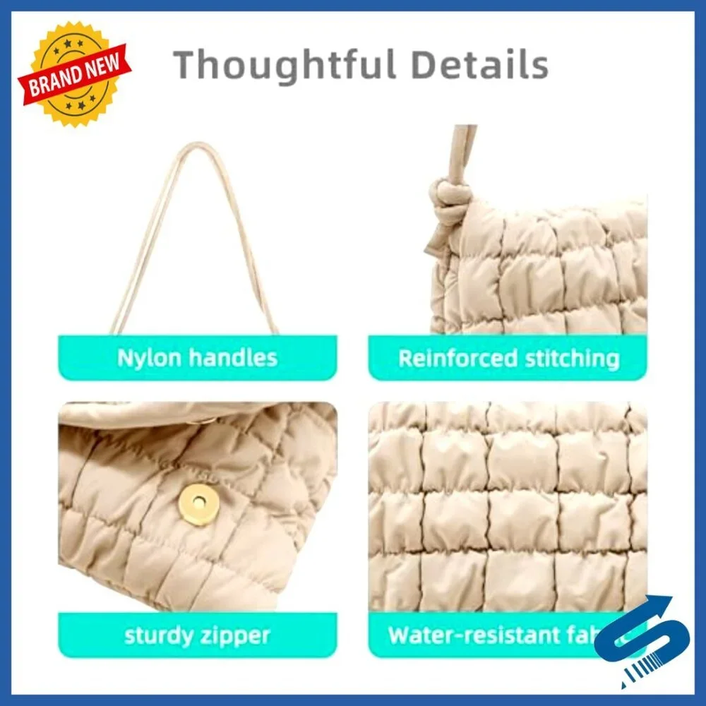 Small Waterproof Hobo Shoulder Bag with Adjustable Strap, Magnetic Closure